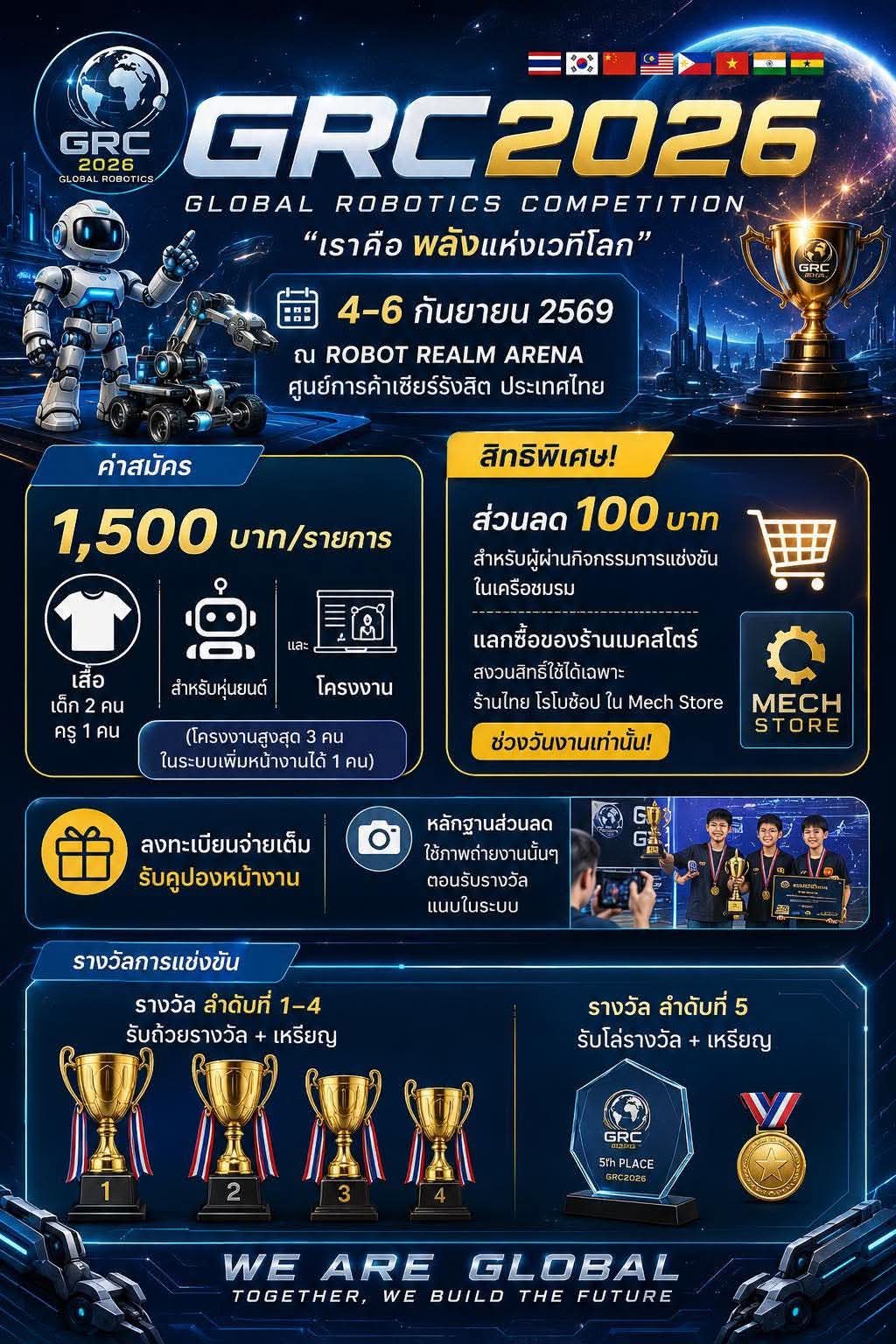 โปสเตอร์ค่าสมัครและรางวัลการแข่งขัน GRC2026